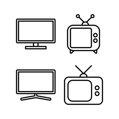 Web ve mobil uygulama için Tv simgesi vektörü. televizyon işareti ve sembol