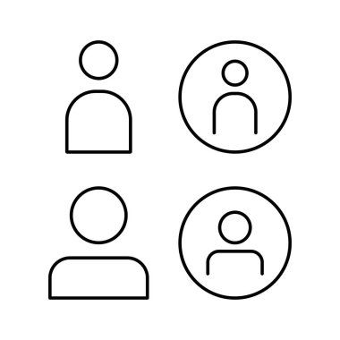 Web ve mobil uygulama için kullanıcı simgesi vektörü. İmza ve sembol. insanlar simgesi. 