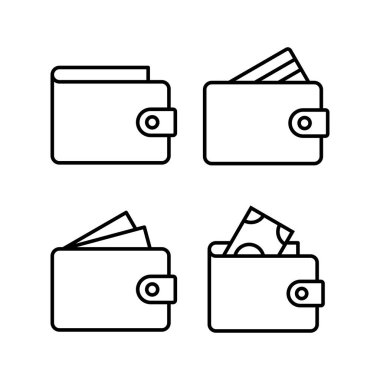 Web ve mobil uygulama için cüzdan simgesi vektörü. cüzdan işareti ve sembol