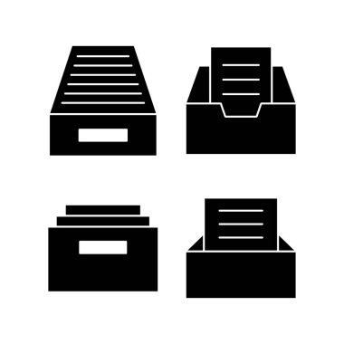 Web ve mobil uygulama için dizin simgesi vektörünü arşivle. Belge vektör simgesi. Depolama simgesini arşivle.