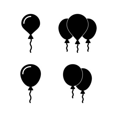 Web ve mobil uygulama için balon simgesi vektörü. Parti balonu işareti ve sembolü