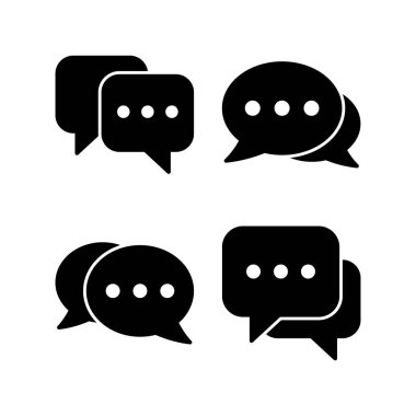 Chat icon vector for web and mobile app. speech bubble sign and symbol. comment icon. message