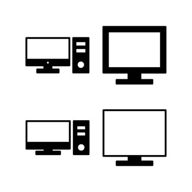 Computer icon vector for web and mobile app. computer monitor sign and symbol