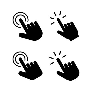 Hand click icon vector for web and mobile app. pointer sign and symbol. hand cursor icon