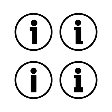 Web ve mobil uygulama için bilgi simgesi vektörü. İmza ve sembol hakkında. Faq simgesi