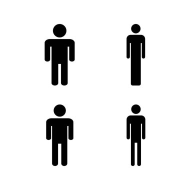 Web ve mobil uygulama için insan simgesi vektörü. Erkek işareti ve sembol. insan sembolü