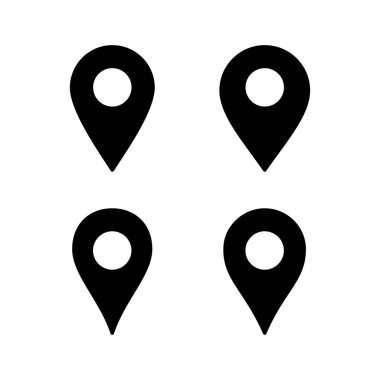 Web ve mobil uygulama için simge vektörü. Yer işareti ve sembol. hedef simgesi. harita iğnesi