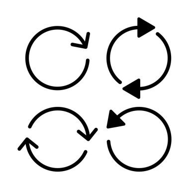 Web ve mobil uygulama için ikon vektörünü tazele. İşareti ve sembolü yeniden yükle. Simgeyi güncelle.