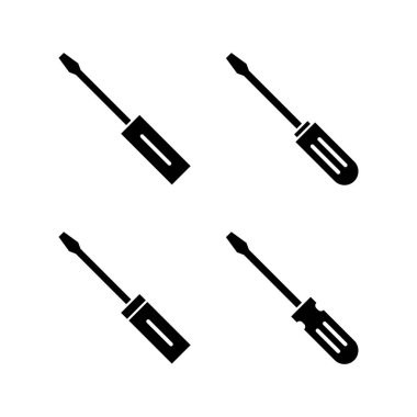 Web ve mobil uygulama için tornavida simgesi vektörü. araç işareti ve sembol