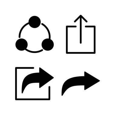 Web ve mobil uygulama için simge vektörünü paylaş. İşaret ve sembol paylaşımı