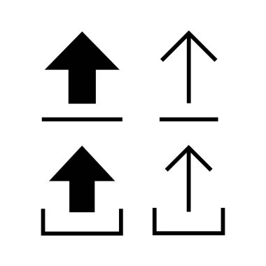 Web ve mobil uygulama için simge vektörü yükle. veri işareti ve sembolü yükle