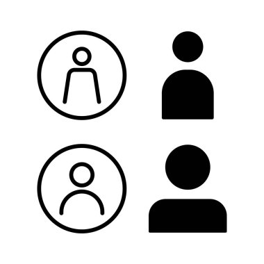 Web ve mobil uygulama için kullanıcı simgesi vektörü. İmza ve sembol. insanlar simgesi. 