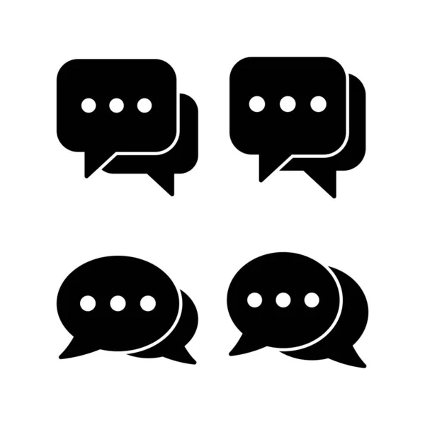 Chat Icon Vector Web Mobile App Speech Bubble Sign Symbol — Wektor stockowy