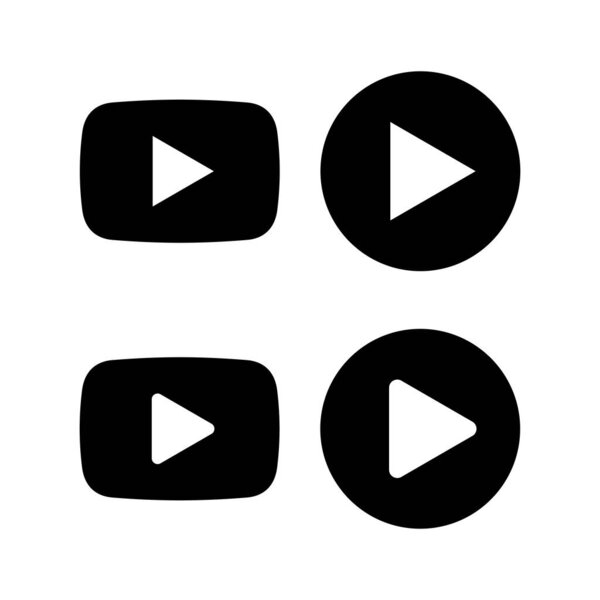 Вектор Play Icon для веб и мобильного приложения. Знак и символ кнопки воспроизведения