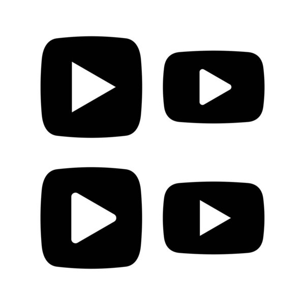 Вектор Play Icon для веб и мобильного приложения. Знак и символ кнопки воспроизведения