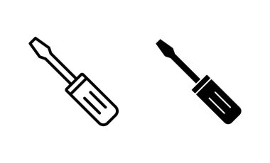Tornavida simgeleri seti. Araçlar işareti ve sembol