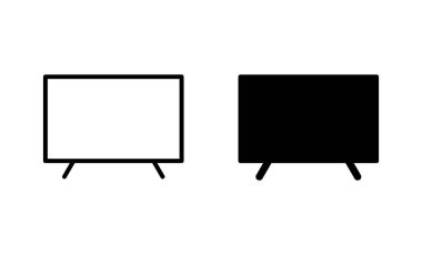 Televizyon simgeleri ayarlandı. televizyon işareti ve sembol