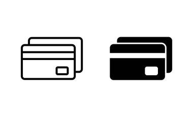 Kredi kartı simgeleri ayarlandı. Kredi kartı ödeme imzası ve sembolü