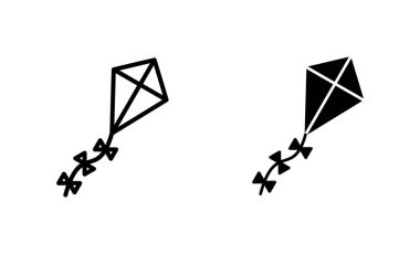 Kite simgeleri ayarlandı. Uçurtma işareti ve sembol