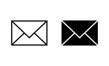 Posta simgeleri ayarlandı. e-posta işareti ve sembol. E- posta simgesi. Zarf simgesi