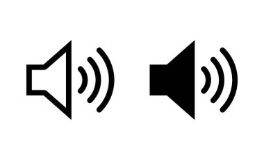 Hoparlör simgeleri hazır. Ses düzeyi ve sembol. Hoparlör ikonu. ses sembolü