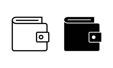 Cüzdan simgeleri hazır. cüzdan işareti ve sembol