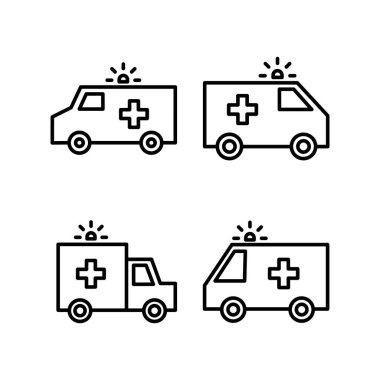 Ambulance icon vector for web and mobile app. ambulance truck sign and symbol. ambulance car