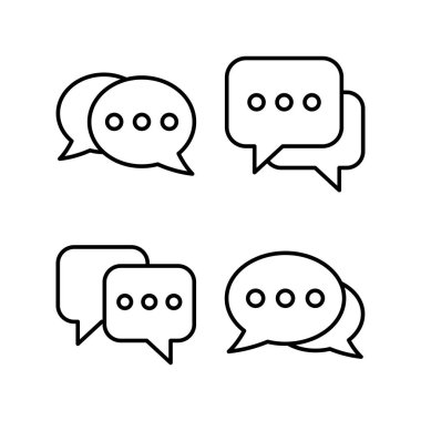 Chat icon vector for web and mobile app. speech bubble sign and symbol. comment icon. message