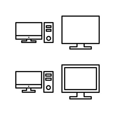Computer icon vector for web and mobile app. computer monitor sign and symbol