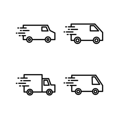 Delivery truck icon vector for web and mobile app. Delivery truck sign and symbol. Shipping fast delivery icon