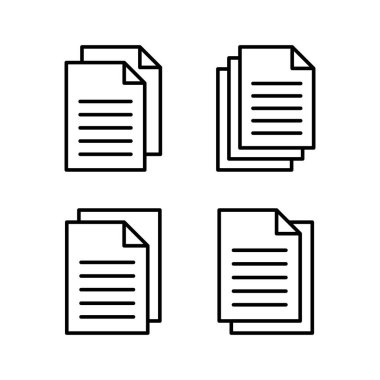 Document icon vector for web and mobile app. Paper sign and symbol. File Icon