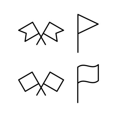 Flag icon vector for web and mobile app. Gps location pin map. Location marker symbol.