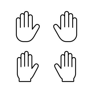Hand icon vector for web and mobile app. hand sign and symbol. hand gesture