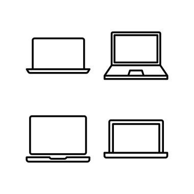 Web ve mobil uygulama için dizüstü bilgisayar simgesi vektörü. bilgisayar işareti ve sembol