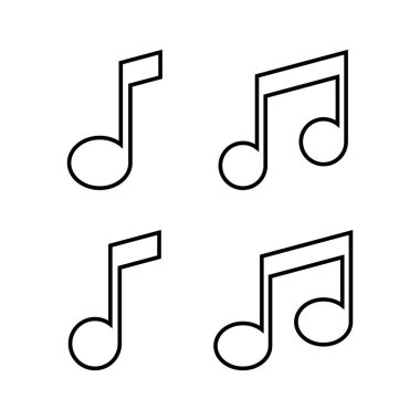 Web ve mobil uygulama için müzik simgesi vektörü. nota işareti ve sembol
