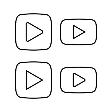 Web ve mobil uygulama için Simge vektörünü oynat. Düğme işareti ve sembolü çal