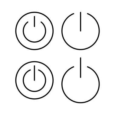 Web ve mobil uygulama için güç simgesi vektörü. Güç Anahtarı işareti ve sembolü. Elektrik gücü.