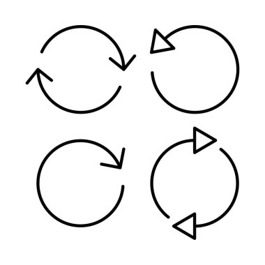 Web ve mobil uygulama için ikon vektörünü tazele. İşareti ve sembolü yeniden yükle. Simgeyi güncelle.