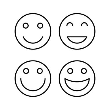 Web ve mobil uygulama için gülümse simgesi vektörü. Gülümseme simgesi. Geribildirim işareti ve sembol