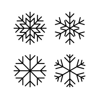Web ve mobil uygulama için kar simgesi vektörü. kar tanesi işareti ve sembol