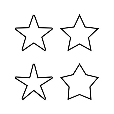Web ve mobil uygulama için Yıldız Simgesi vektörü. Reyting işareti ve sembol. favori yıldız simgesi