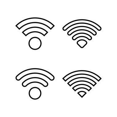 Web ve mobil uygulama için Wifi simgesi vektörü. İşaret işareti ve sembol. Kablosuz simge
