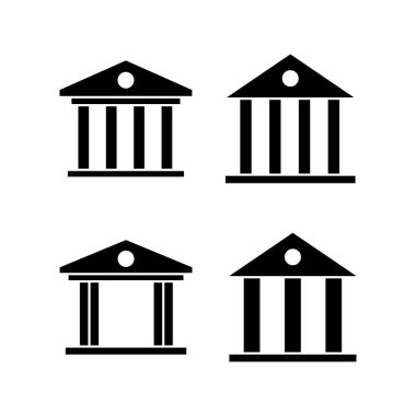 Web ve mobil uygulama için banka simgesi vektörü. Banka işareti ve sembol, müze, üniversite