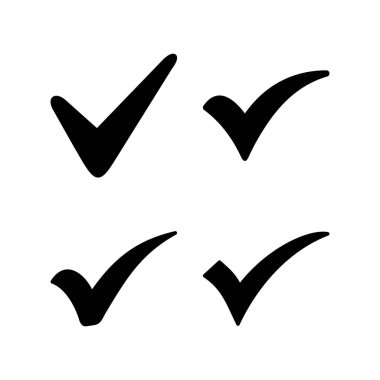 Check mark icon vector for web and mobile app. Tick mark sign and symbol