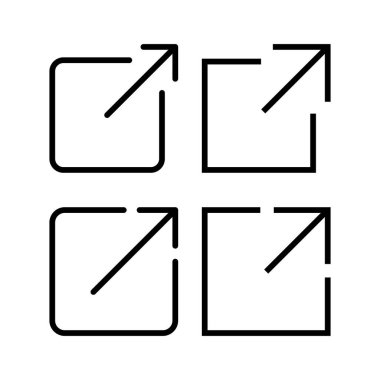 External link icon vector for web and mobile app. link sign and symbol. hyperlink symbol