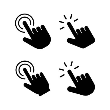Hand click icon vector for web and mobile app. pointer sign and symbol. hand cursor icon