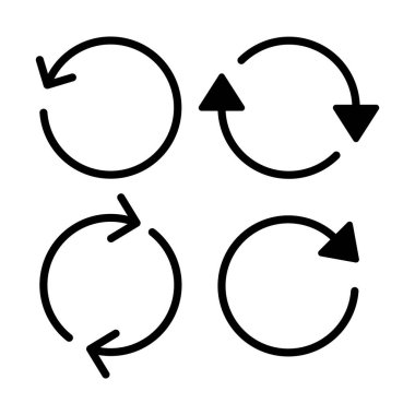 Web ve mobil uygulama için ikon vektörünü tazele. İşareti ve sembolü yeniden yükle. Simgeyi güncelle.