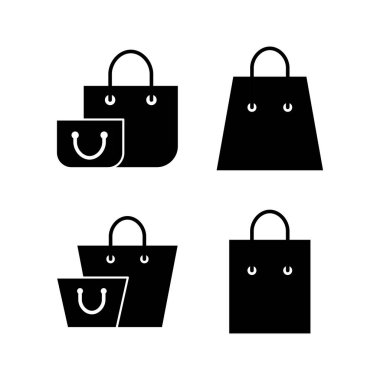 Ağ ve mobil uygulama için alışveriş poşeti ikonu vektörü. Alışveriş işareti ve sembol