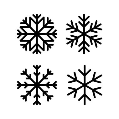 Web ve mobil uygulama için kar simgesi vektörü. kar tanesi işareti ve sembol