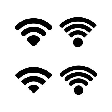 Web ve mobil uygulama için Wifi simgesi vektörü. İşaret işareti ve sembol. Kablosuz simge